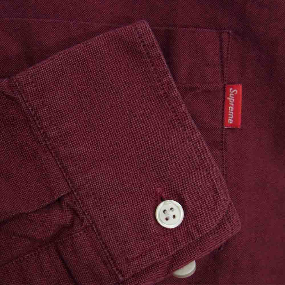 Supreme シュプリーム Button Down Shirt ボタン ダウン シャツ 赤 ワインレッド系 S【中古】