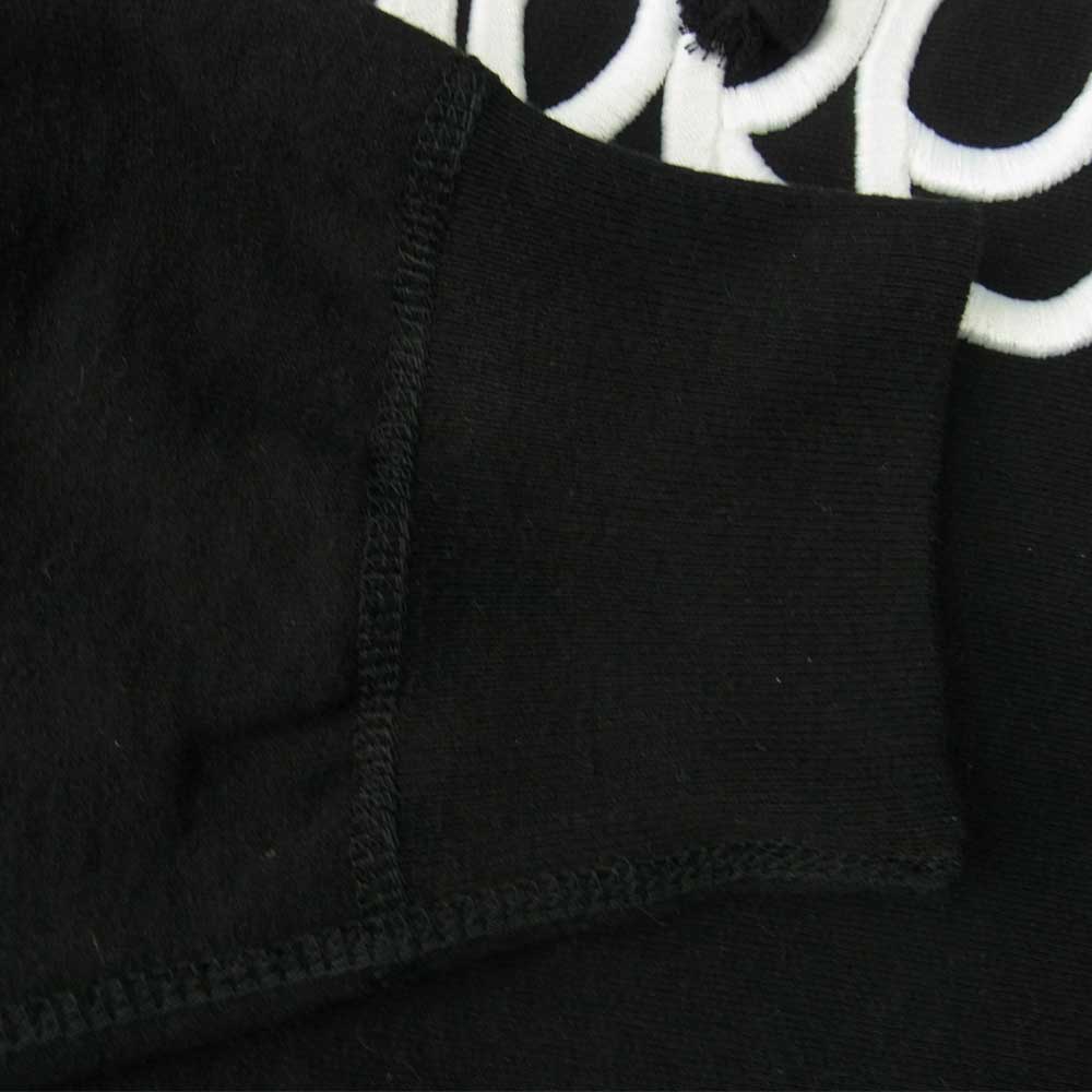 Supreme シュプリーム 22SS Raised Handstyle Hooded Sweatshirt レイズド ハンドスタイル フーデッド スウェット プルオーバー パーカー ブラック系 S【美品】【中古】