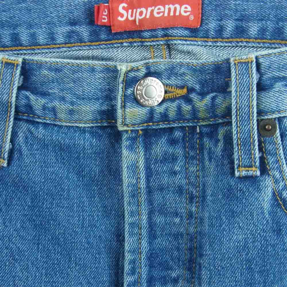 Supreme シュプリーム セルビッチ ボタン フライ デニム パンツ インディゴブルー系 30【中古】