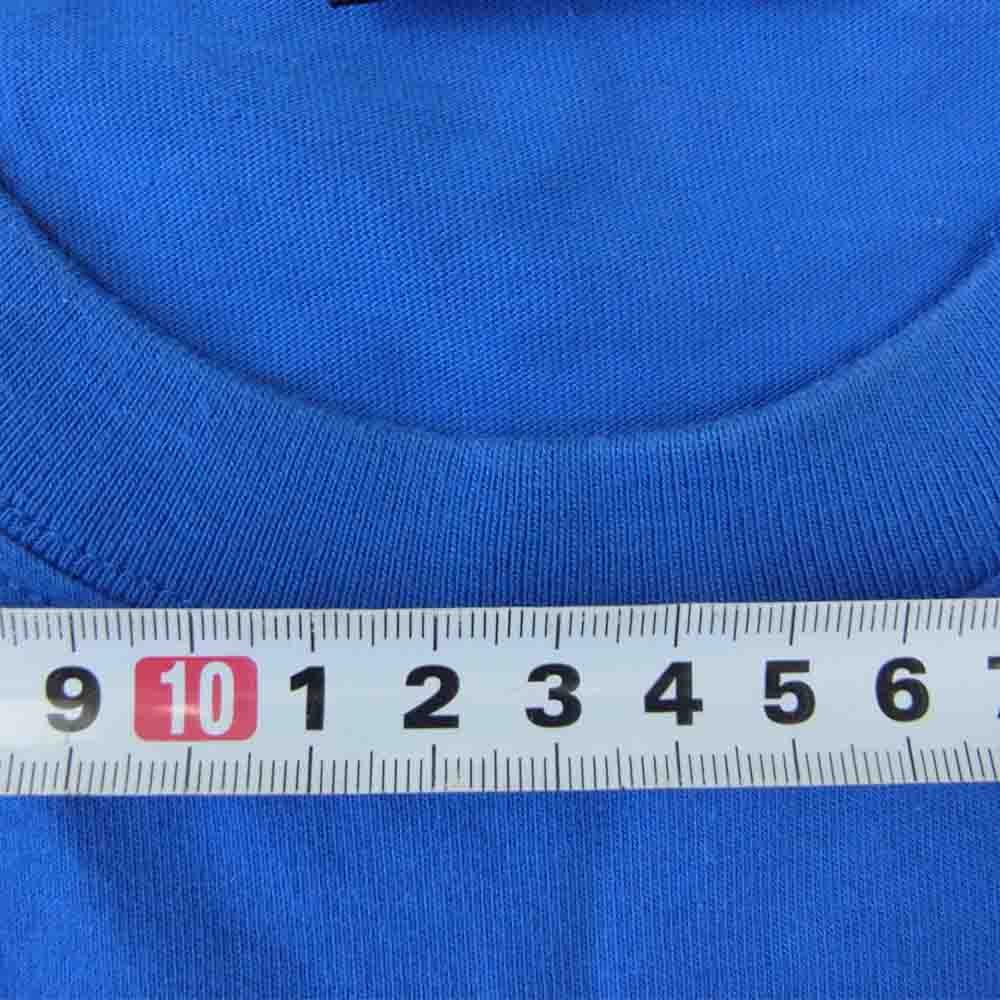 BALENCIAGA バレンシアガ バレンシアガジャパンタグ 18AW 612966 THV84 WFP ロゴプリント オーバーサイズ クルーネック Tシャツ ブルー系 M【中古】