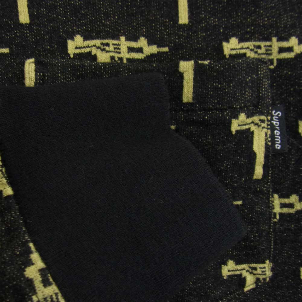 Supreme シュプリーム 15AW Jacguard Uzi Pocket Tee 銃 ピストル ジャガード 長袖 Tシャツ ブラック系 S【中古】