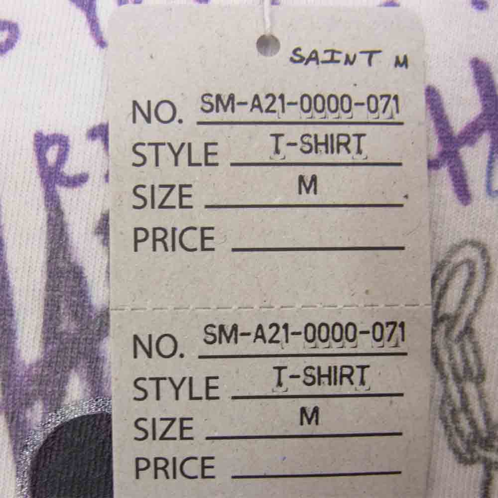 セントマイケル SM-A21-0000-071 村上隆 GRAFF TEE KAIKAIKIKI STM × TM カイカイキキ グラフィティ Tシャツ オフホワイト系 M【新古品】【未使用】【中古】