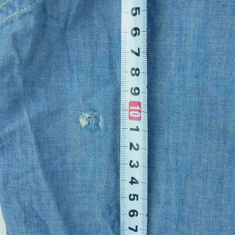 ブルーベル ヴィンテージ シャンブレー 長袖 ワーク シャツ インディゴブルー系【中古】