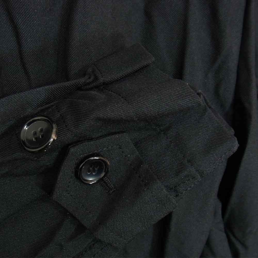 COMME des GARCONS コムデギャルソン HOMME オム 21AW HH-C011 エステル 皺加工 ステンカラーコート ブラック系 S【新古品】【未使用】【中古】