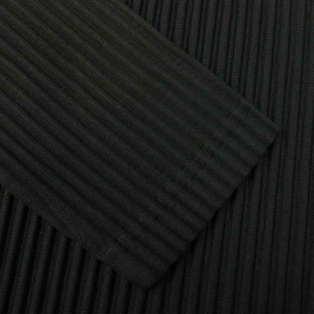 ISSEY MIYAKE イッセイミヤケ HOMME PLISSE オムプリッセ HP55JK122 BASICS プリーツ加工 ボトルネック 長袖 Tシャツ ブラック系 2【新古品】【未使用】【中古】