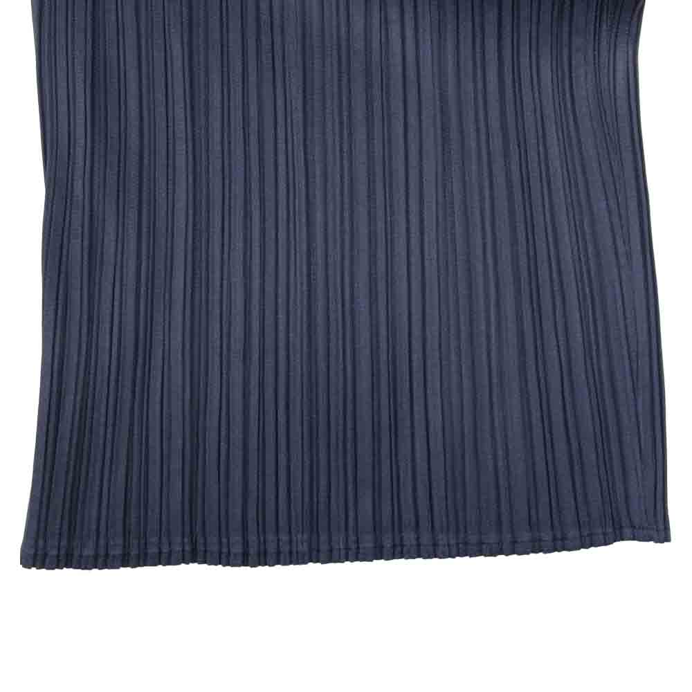 PLEATS PLEASE プリーツプリーズ イッセイミヤケ ISSEY MIYAKE イッセイミヤケ PP01-JF243 MONTHLY COLORS プリーツ加工 ストレート パンツ ネイビー系 3【美品】【中古】