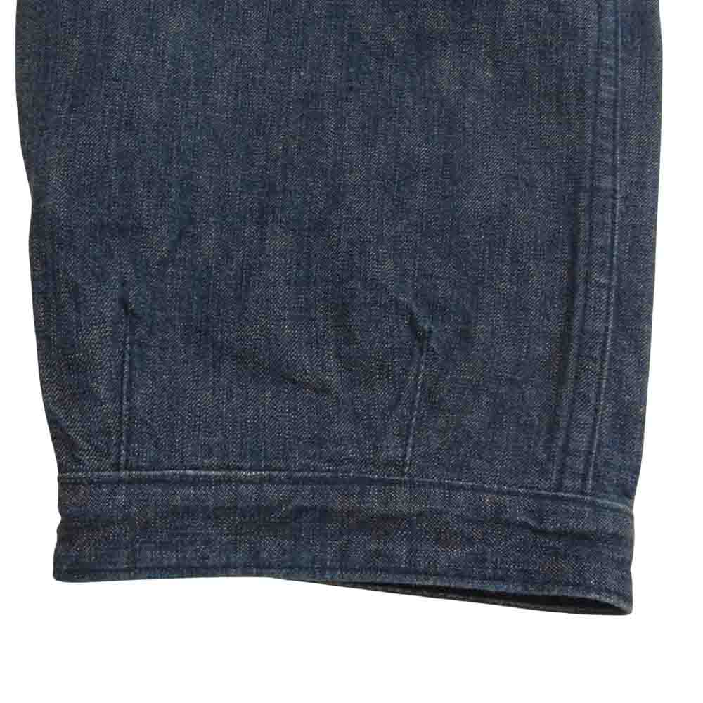 SASAFRAS ササフラス Sprayer Pant 1/2 スプレイヤー デニム テーパード パンツ インディゴブルー系 S【中古】