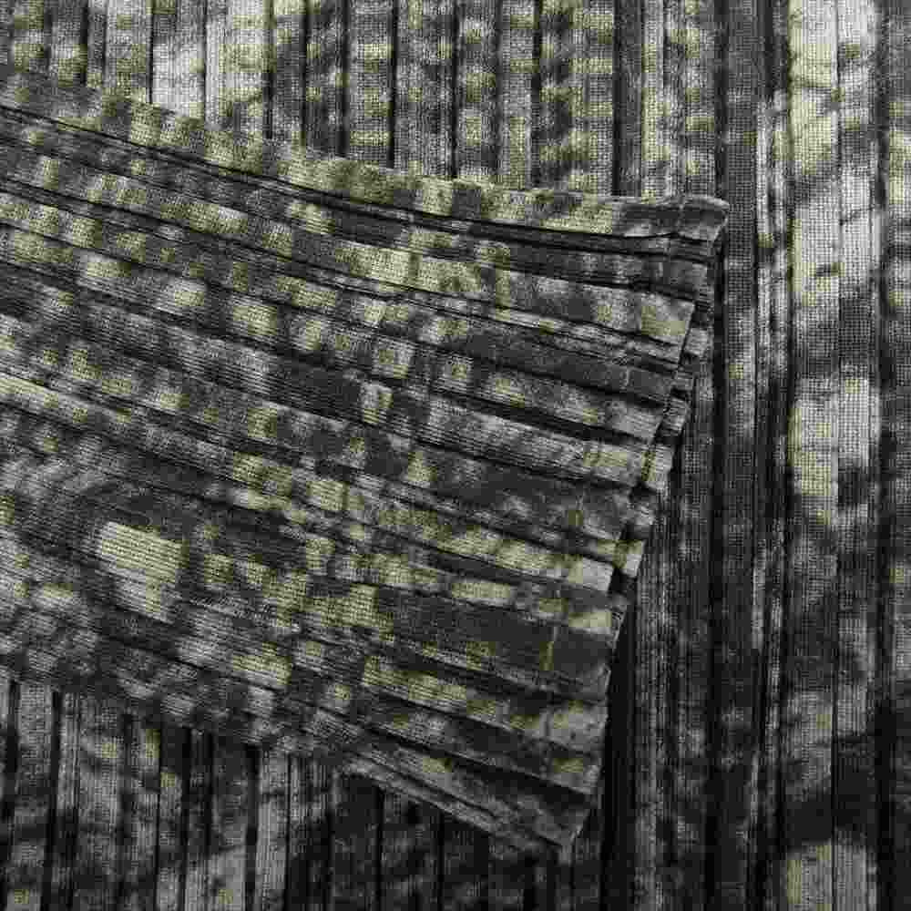 PLEATS PLEASE プリーツプリーズ イッセイミヤケ PP64-JE432 プリーツ加工 転写 ケーブル編み地柄 ハイネック カットソー グレー系 3【美品】【中古】