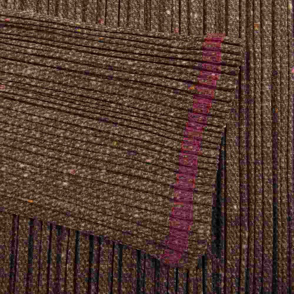 PLEATS PLEASE プリーツプリーズ イッセイミヤケ PP12-JK263 プリーツ加工 ネップツイード転写柄 ボトルネック カットソー ブラウン系 3【美品】【中古】