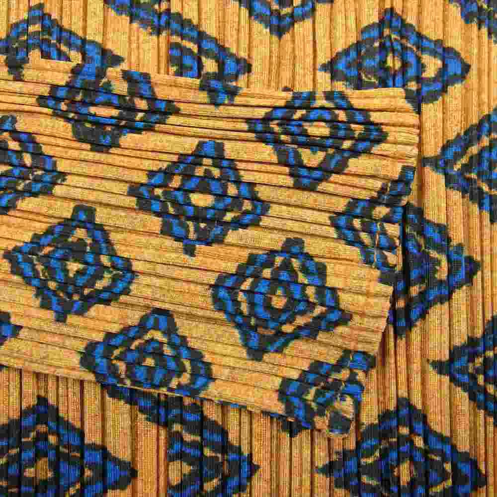 PLEATS PLEASE プリーツプリーズ イッセイミヤケ PP84-JK964 プリーツ加工 エスニック柄 切替 プルオーバー ブラウス【美品】【中古】