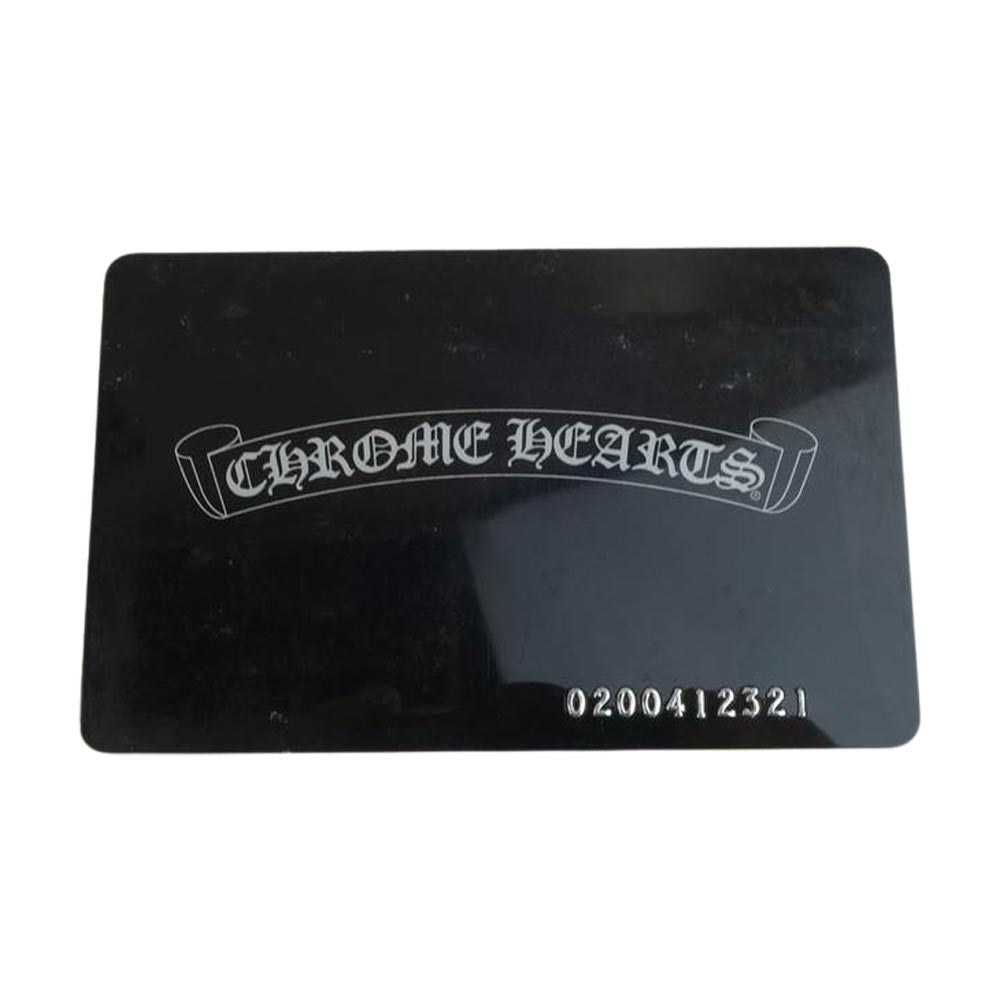 CHROME HEARTS クロムハーツ(原本無) REC F ZIP フィリグリークロス ラウンドジップ レザー ウォレット ブラック系【中古】