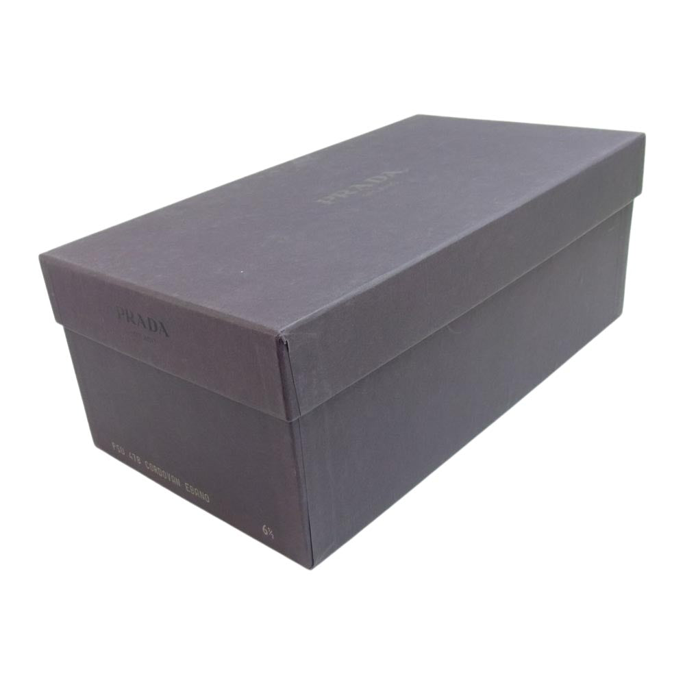 PRADA プラダ PUS478 ストレートチップ ダブル モンクシューズ ブラウン系 6.5【中古】