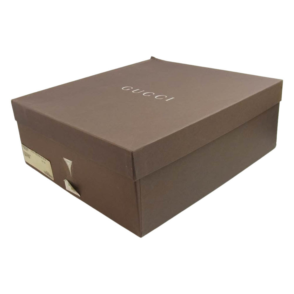 GUCCI グッチ STIVALETTO PELLE レースアップ ブーツ ダークブラウン系 6 1/2【中古】