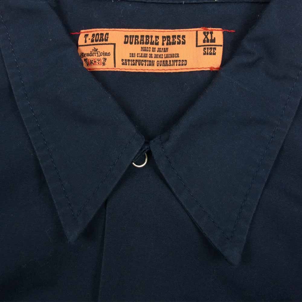 TENDERLOIN テンダーロイン T-WORK SHT S/S 半袖 ワーク シャツ ネイビー系 XL【中古】