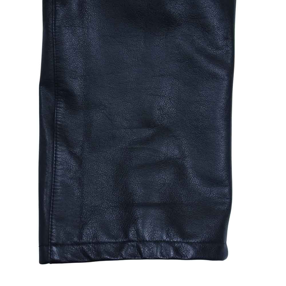 MARITHE + FRANCOIS GIRBAUD マリテフランソワジルボー カウレザー パンツ ブラック系 L【中古】