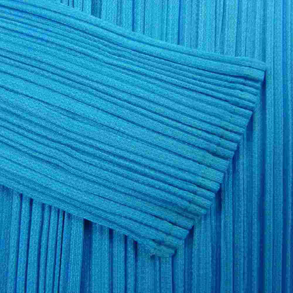 PLEATS PLEASE プリーツプリーズ イッセイミヤケ PP93-JK025 プリーツ加工 ブラウス 長袖 ブルー系 3【美品】【中古】