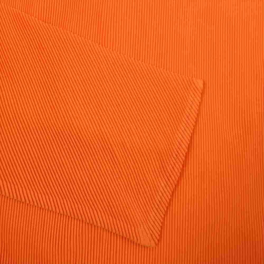 PLEATS PLEASE プリーツプリーズ イッセイミヤケ PP23-FK346 細プリーツ加工 ボトルネック 長袖カットソー オレンジ系 3【美品】【中古】