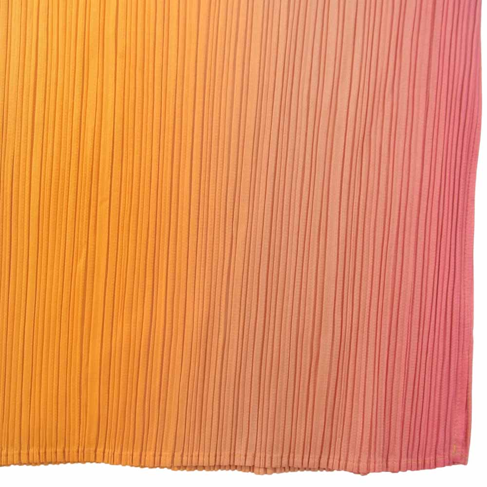 PLEATS PLEASE プリーツプリーズ イッセイミヤケ PP61-JH416 プリーツ加工 グラデーション ノースリーブ ワンピース オレンジ系 2【美品】【中古】
