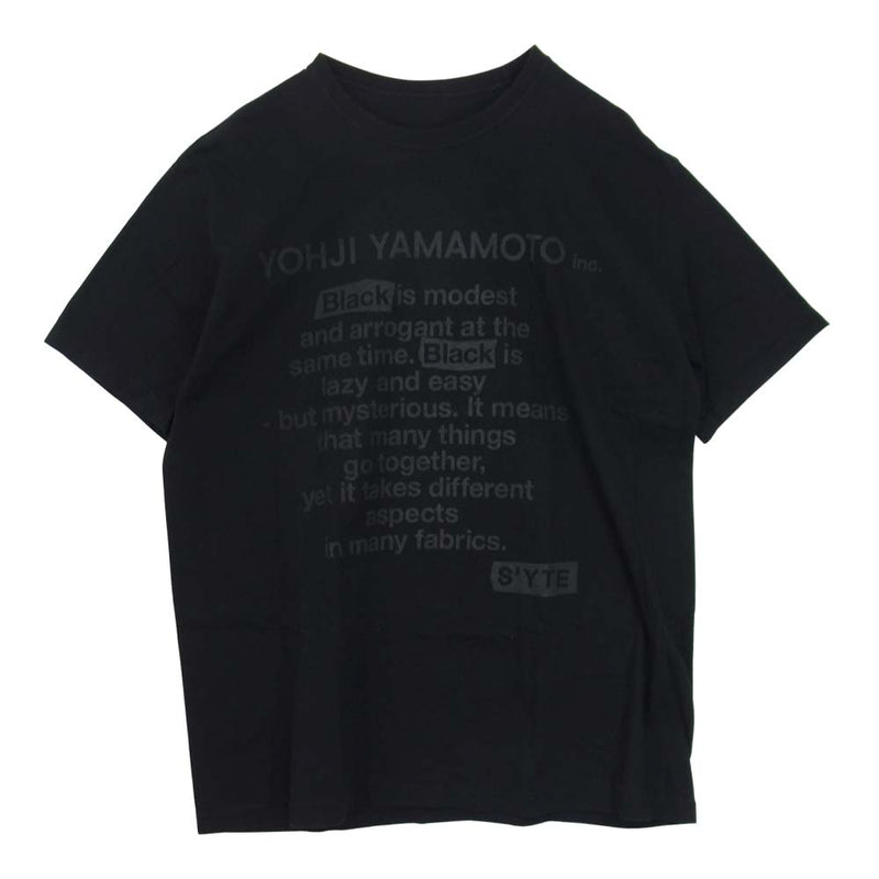 S'YTE ヨウジヤマモトシャツ(サイズ4) ブラック - シャツ