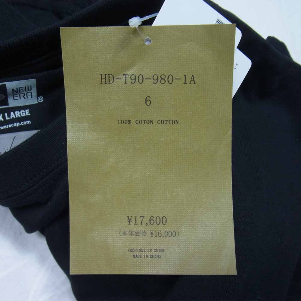 Yohji Yamamoto ヨウジヤマモト POUR HOMME × NEW ERA 21SS HD-T90-980 LOGO S/S TEE ニューエラ ロゴ 刺繍 半袖 Tシャツ ブラック系 6【新古品】【未使用】【中古】
