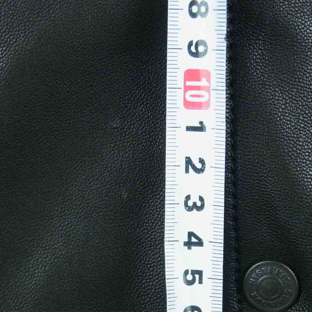 HYSTERIC GLAMOUR ヒステリックグラマー 14AW 0243LB02 GOAT LEATHER COACH JKT ゴート レザー コーチ ジャケット ブラック系 S【中古】