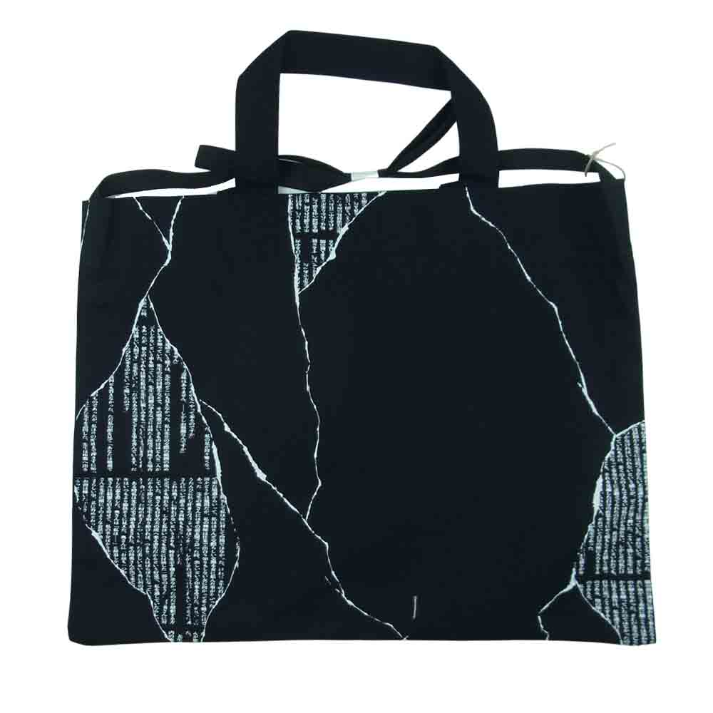 Yohji Yamamoto ヨウジヤマモト GroundY Soseki Natsume C/Cross print tote bag クロス プリント トート バッグ ブラック系【新古品】【未使用】【中古】