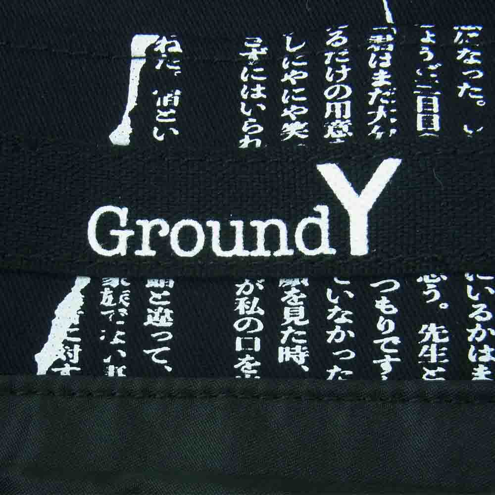Yohji Yamamoto ヨウジヤマモト GroundY Soseki Natsume C/Cross print tote bag クロス プリント トート バッグ ブラック系【新古品】【未使用】【中古】