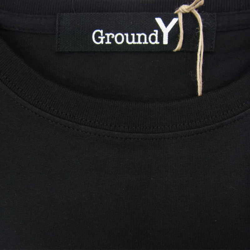 Yohji Yamamoto ヨウジヤマモト GroundY GN-T55-076 Logo print Tshirt ロゴ プリント Tシャツ ブラック系 4【新古品】【未使用】【中古】