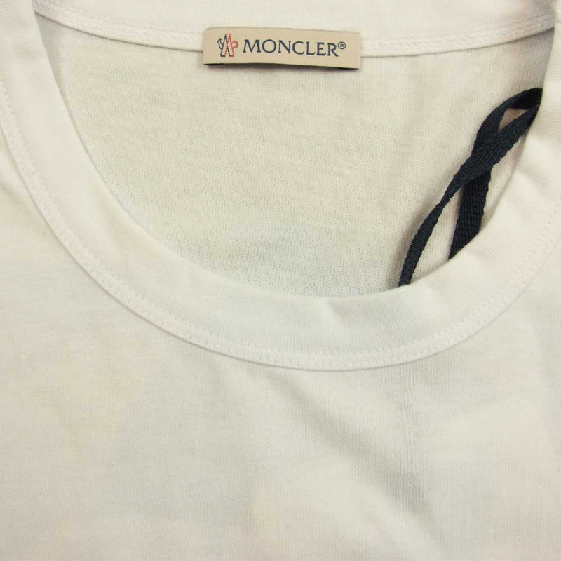 モンクレール　トリコール　ポケットT   Mサイズ　ホワイト　国内正規品