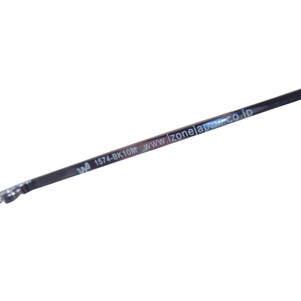 アイゾーン ニューヨーク 1574-BK10M UV3 ブルーミラー ブラックレンズ シルバーフレーム サングラス アイウェア 眼鏡 ブルー系【極上美品】【中古】