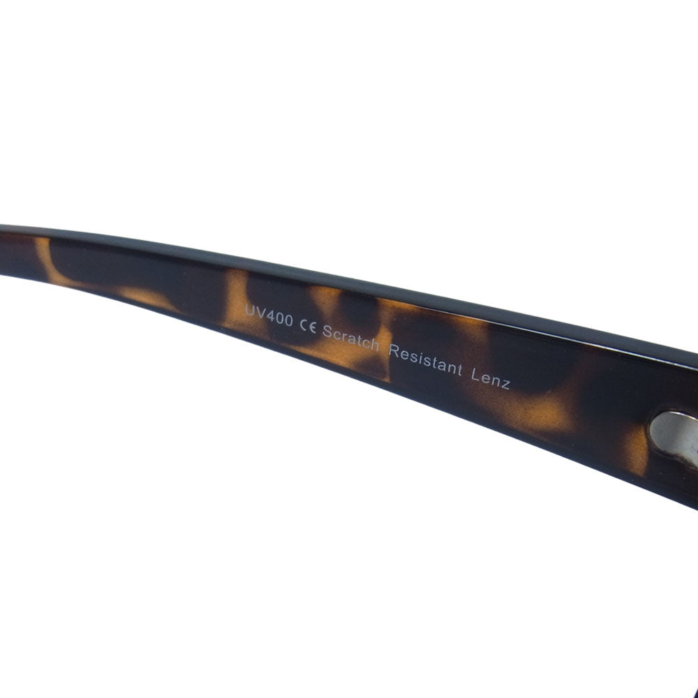 アイゾーン ニューヨーク P401-S121 UV3+ 偏光レンズ ブラックレンズ デミフレーム サングラス アイウェア 眼鏡 ダークブラウン系【美品】【中古】