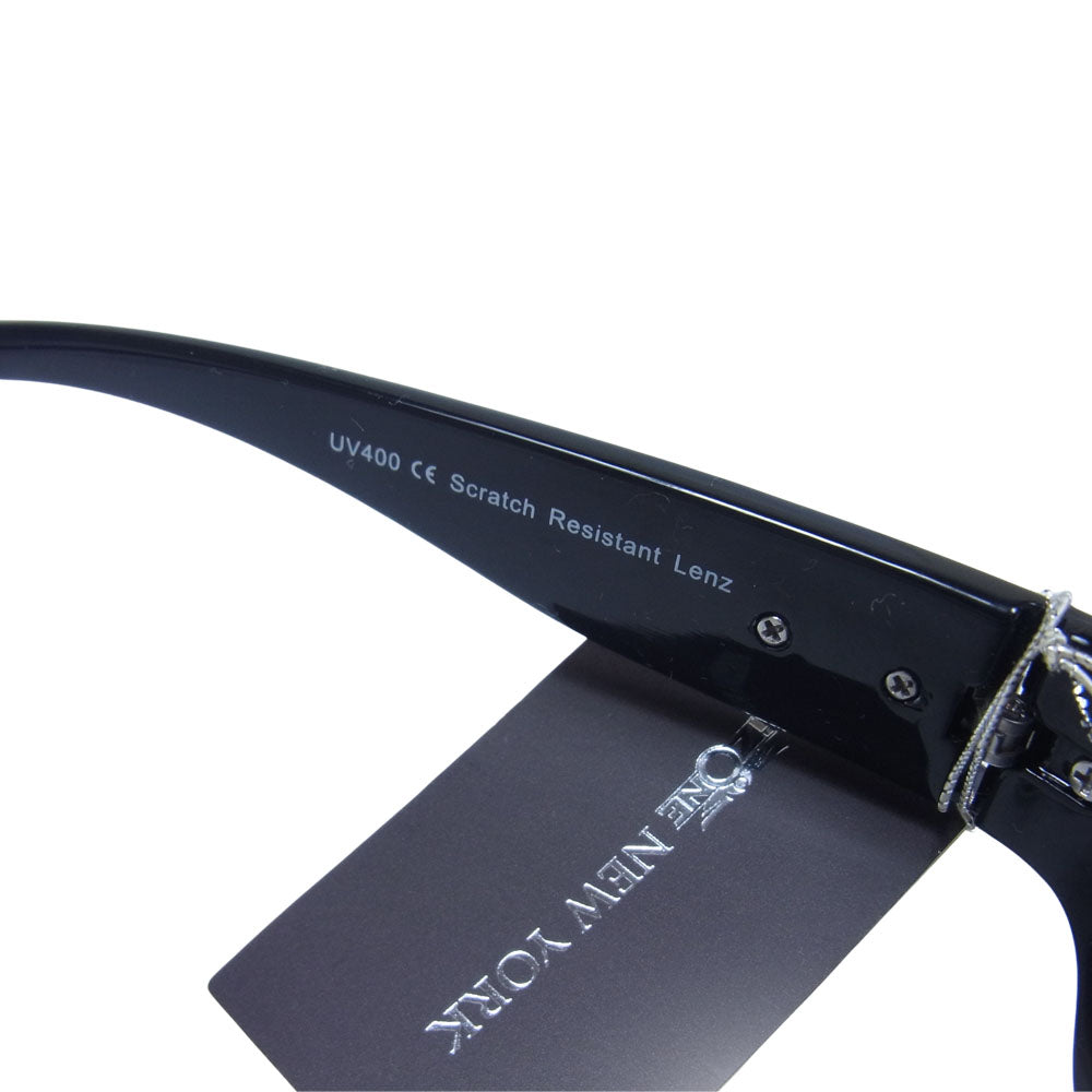 アイゾーン ニューヨーク P381-GSR1 UV3+ 偏光レンズ ブラックレンズ ブラックフレーム サングラス アイウェア 眼鏡 ブラック系【極上美品】【中古】