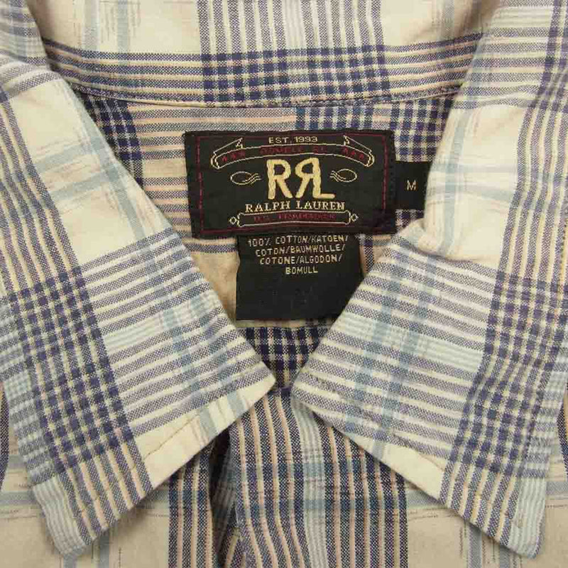 RRL ラルフローレン　三つ星タグ　オープンカラー　半袖シャツ