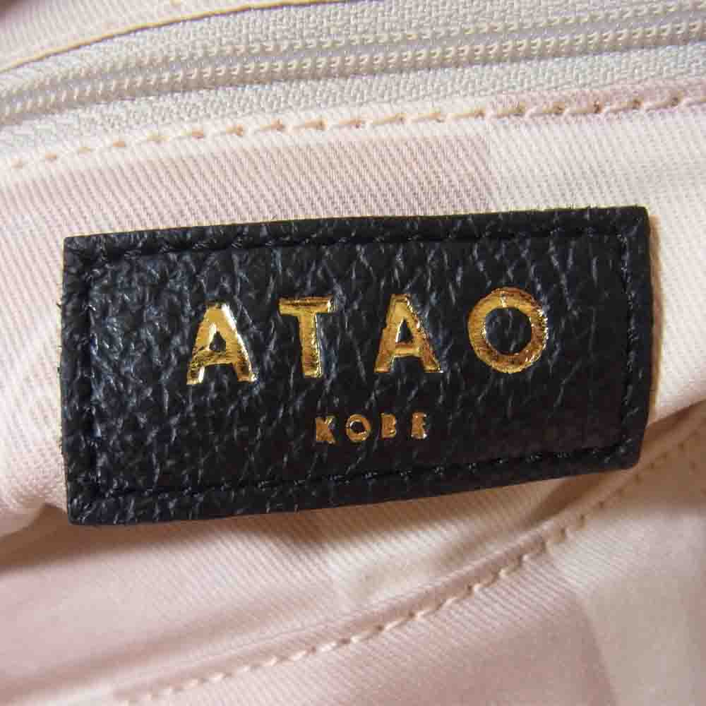 アタオ ウィークデー 撥水 レザー トート バッグ ブラック系【中古】