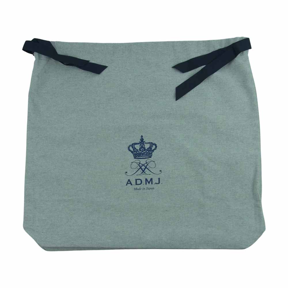 エーディーエムジェイ 21SC080405 NYLON TWILL RIDER'S SHOULDER TOTE BAG ナイロン ツイル ライダース ショルダー トート バッグ ブラック系【新古品】【未使用】【中古】