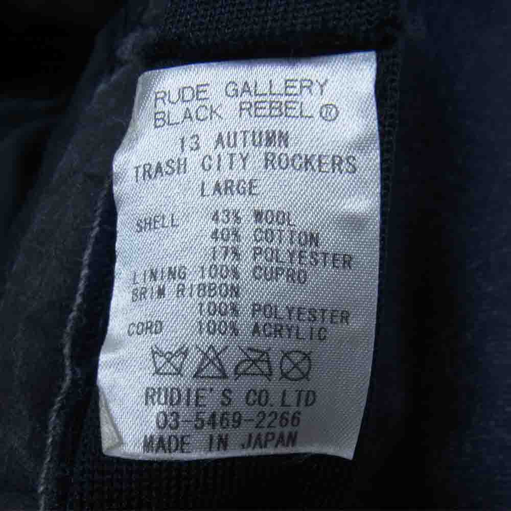 RUDE GALLERY BLACK REBEL ルードギャラリーブラックレーベル WORK CAP ワーク キャップ インディゴブルー系【中古】