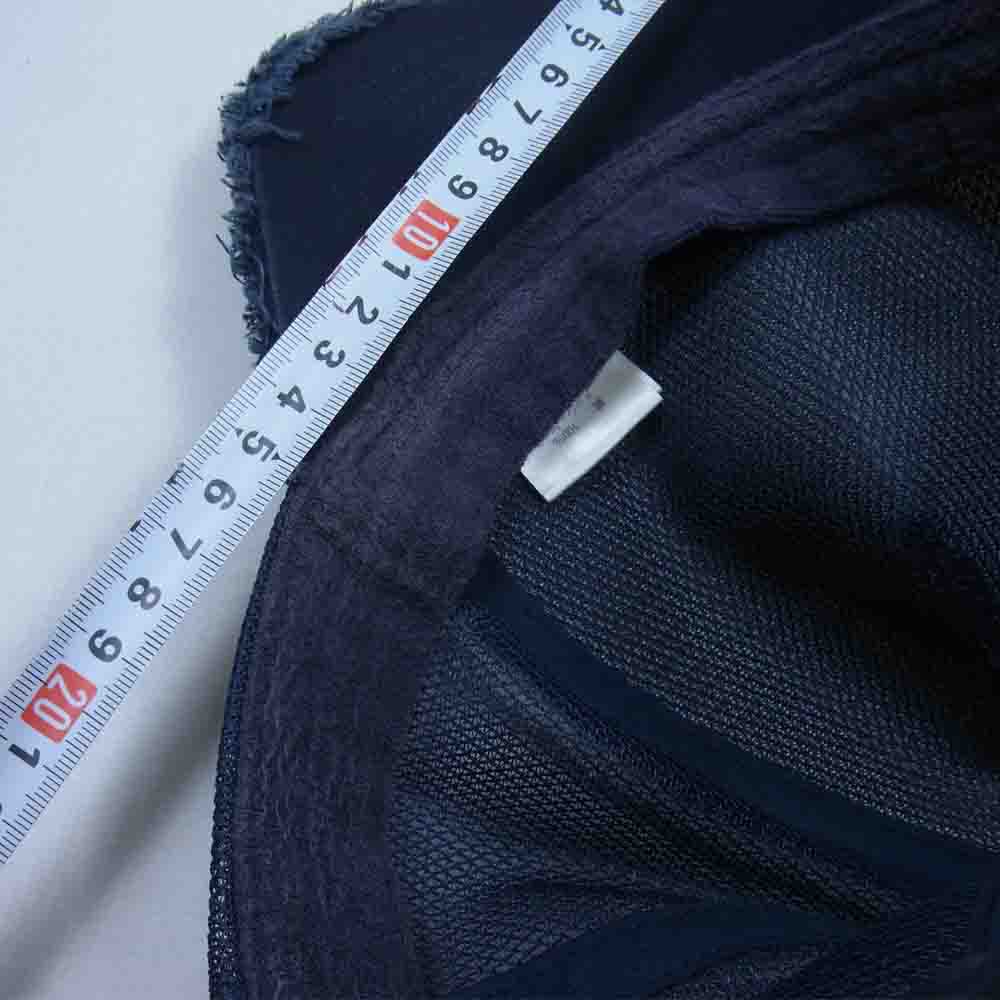 ヨシノリコタケ 444 ナンバリング ダメージ加工 メッシュ キャップ ネイビー系【中古】