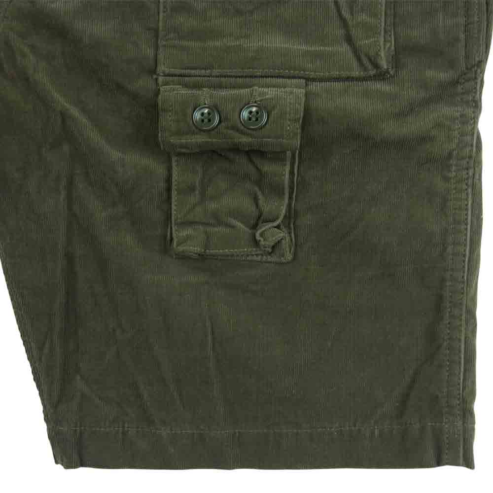 SASAFRAS ササフラス G.D.U. PANTS 1/2 コーデュロイ ショーツ ショート パンツ 日本製 カーキ系 M【中古】