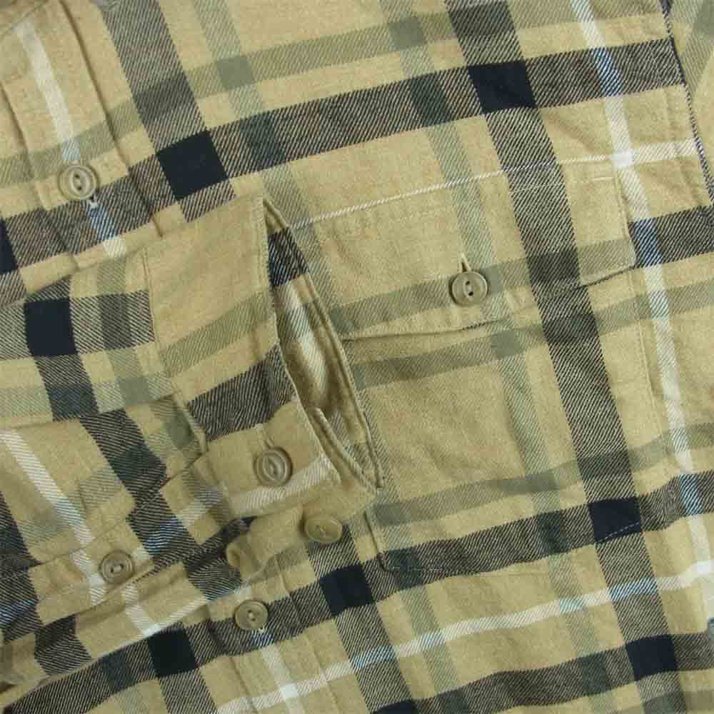 patagonia パタゴニア 18AW 54020 LW Fjord Flannel Shirt フランネル チェック 長袖 シャツ ライトブラウン系 S【中古】
