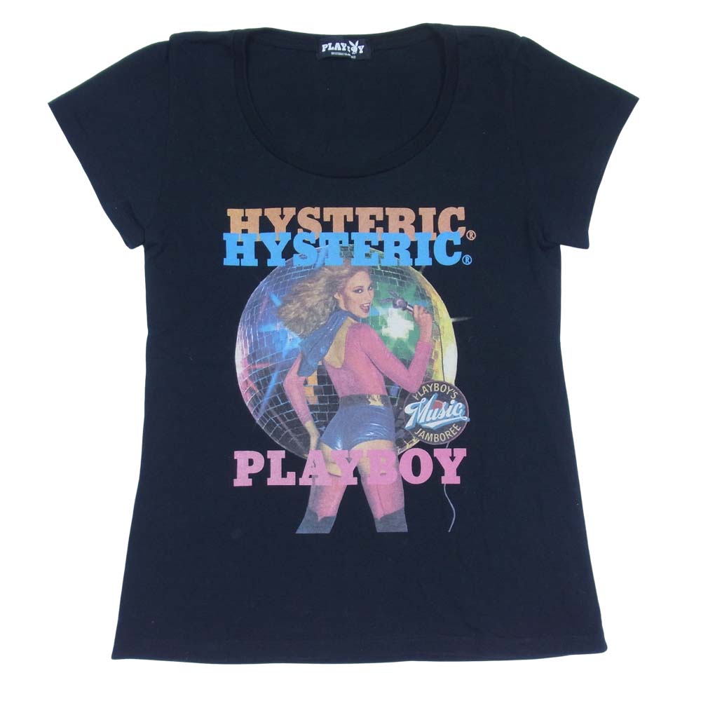 HYSTERIC GLAMOUR ヒステリックグラマー 11181CT02 April 1980 COVER プリント Tシャツ ブラック系 ＦＲＥＥ【中古】