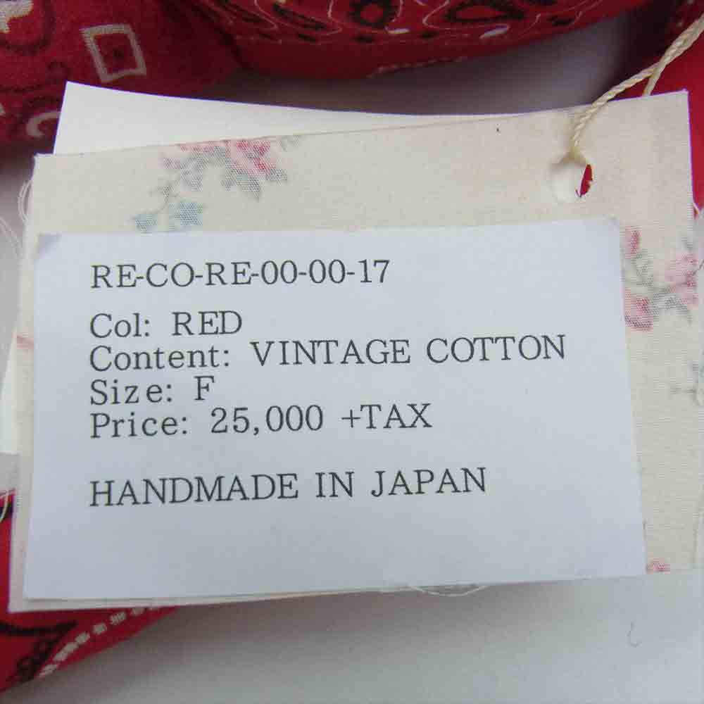 READY MADE レディメイド RE-CO-RE-00-00-17 FROG MAN フロッグマン バンダナ 再構築 ドール レッド系【美品】【中古】