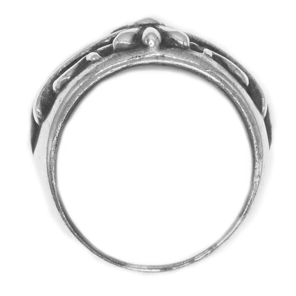 CHROME HEARTS クロムハーツ(原本無) FLRL CRS RING フローラルクロス リング シルバー系【中古】