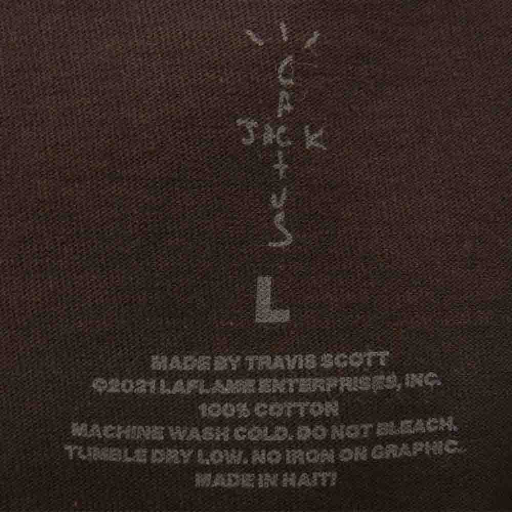 カクタスジャック Travis Scott トラヴィススコット × FRAGMENT DESIGN フラグメントデザイン ICONS TEE 虎 タイガー プリント アイコン 半袖 Tシャツ ブラウン系 L【美品】【中古】