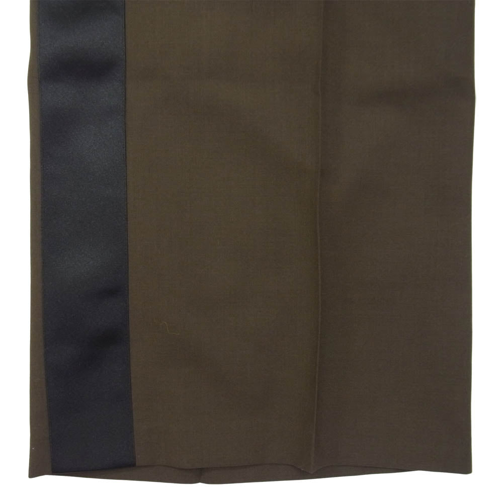 Sacai サカイ 22SS 22-05905 Suiting Pants サイドライン スーチング ワイド スラックス パンツ カーキ系 2【極上美品】【中古】