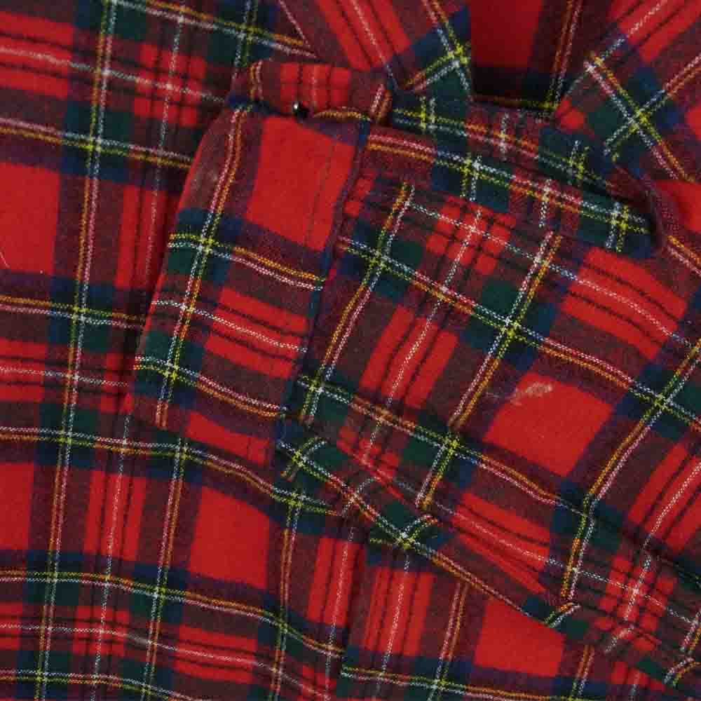 PENDLETON ペンドルトン ヴィンテージ 70s USA製 ウール チェック柄 テーラード ジャケット レッド系 L【中古】