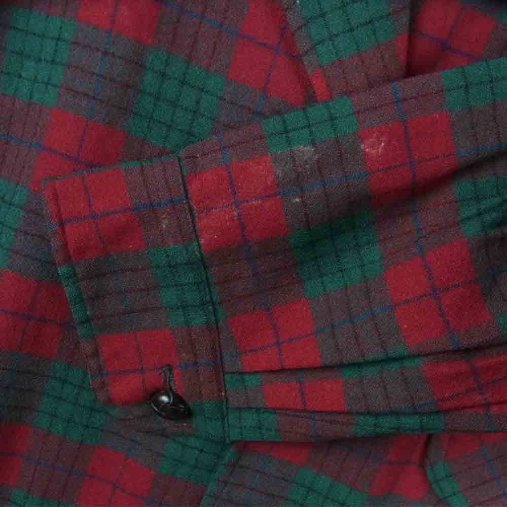 PENDLETON ペンドルトン ヴィンテージ 50s ウール チェック柄 テーラード ジャケット レッド系 グリーン系 L【中古】