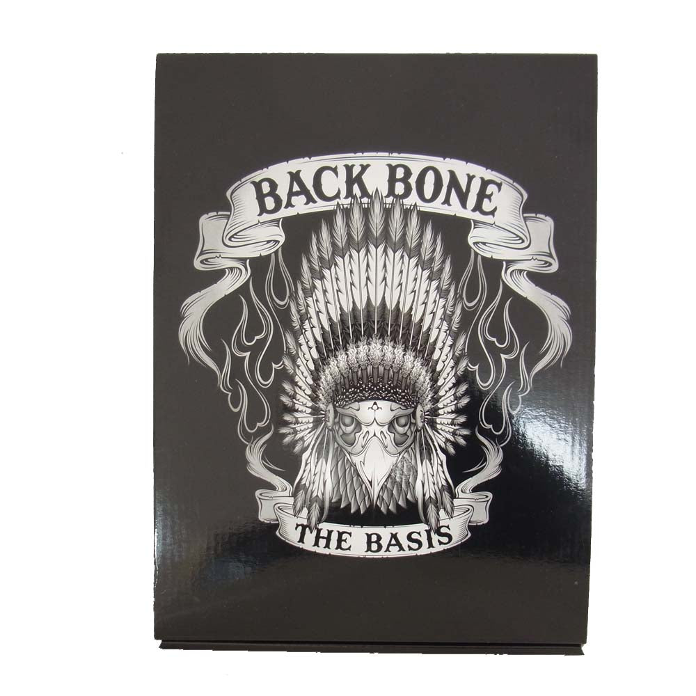 BACKBONE バックボーン BB13SS-C100 バックプリント イーグルスカル ポケット Tシャツ ブラック系 M【新古品】【未使用】【中古】