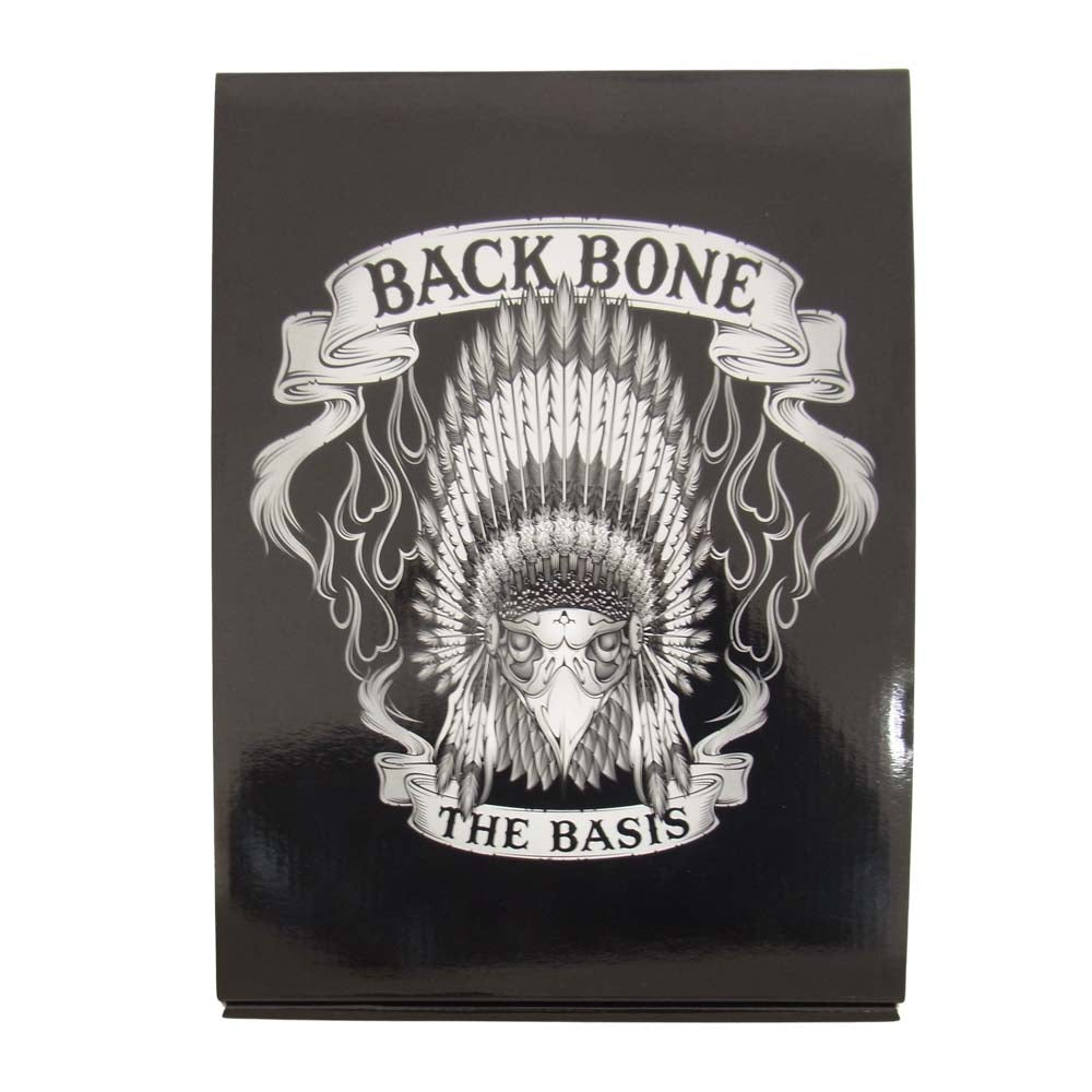 BACKBONE バックボーン BB13SS-C100 バックプリント イーグルスカル ポケット Tシャツ ブラック系 M【新古品】【未使用】【中古】