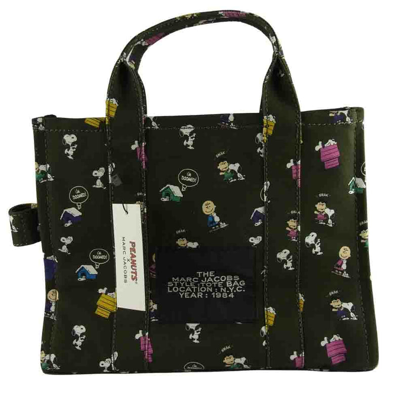 MARC JACOBS マークジェイコブス 21AW PEANUTS THE SMALL TOTE BAG ピーナッツ スヌーピー スモール トート  バッグ カーキ系【新古品】【未使用】【中古】