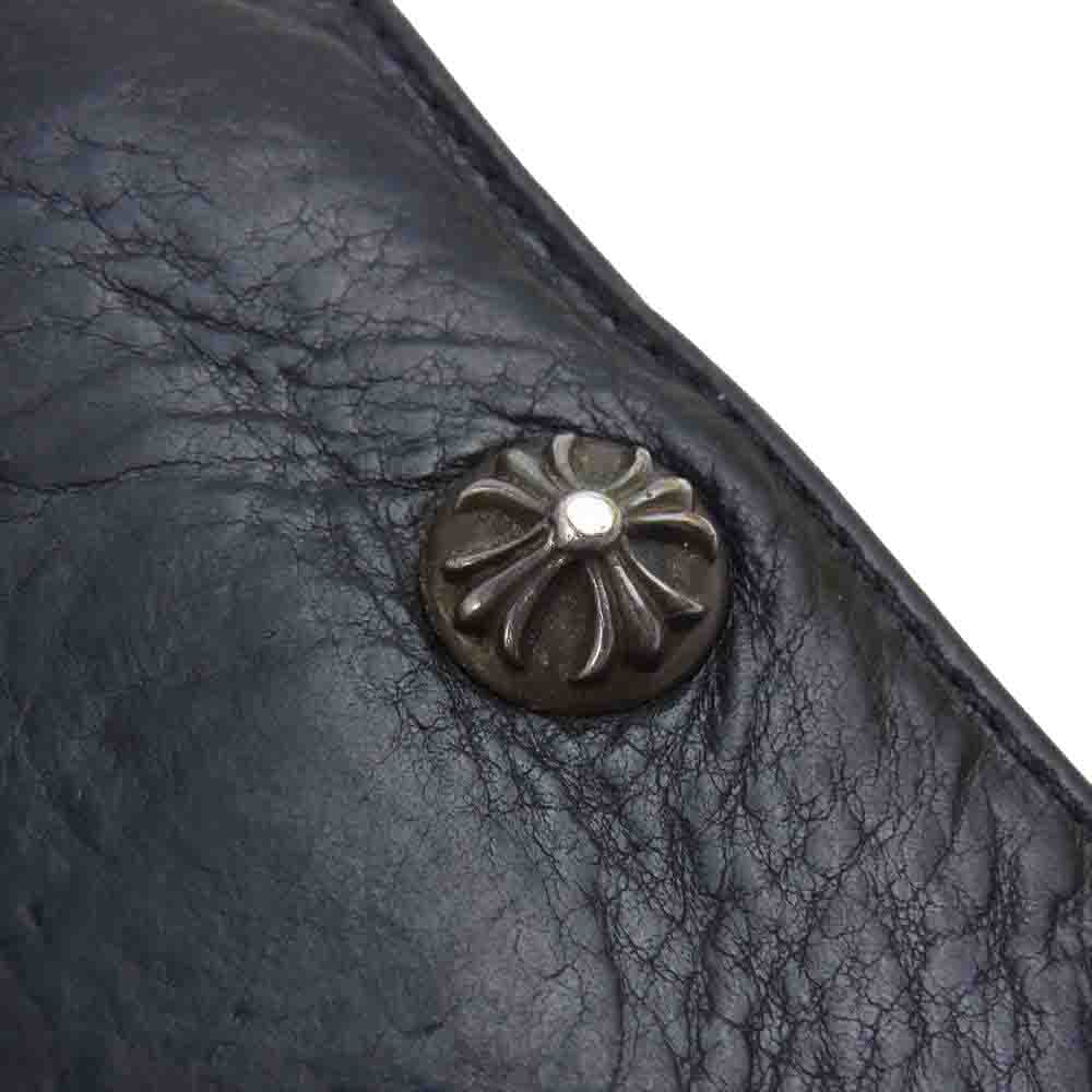 CHROME HEARTS クロムハーツ(原本無) 1スナップ レザー ウォレット ブラック系【中古】